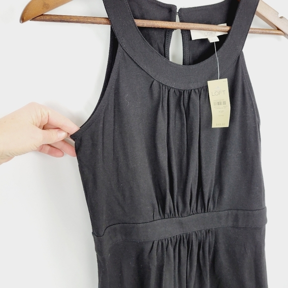 NWT Loft scoop neck little black dress size XS - Picture 3 of 9